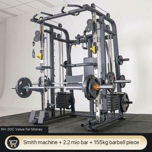 SK Wholesale Station d'entraînement multifonctionnelle complète 3 postes en acier, type Smith Machine, écologique, durable, noire, portable - Product Image 4