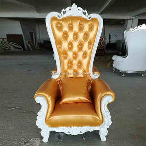 Mobiliário personalizado luxuoso cadeira real de ouro antigo coroa VC003-2 - Product Image 5