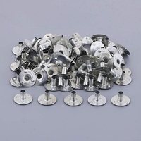 Silver Candle Wick Tabs, Metal Candle Wick Sustainer Tabs Candle Wick Base for Candle Making,Candle DIY Supplies