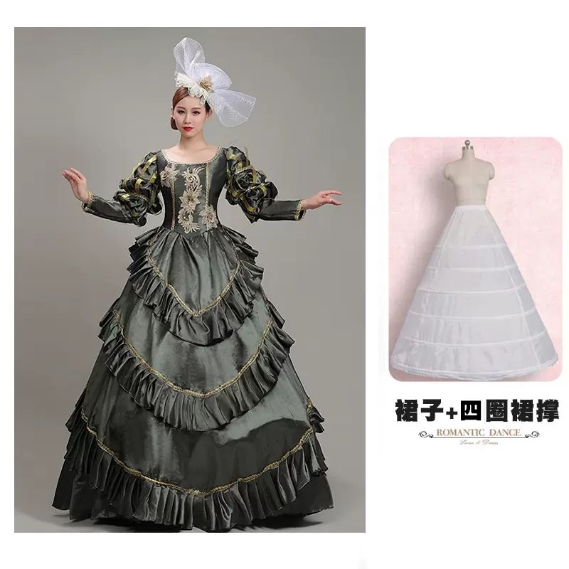 Vestito Medievale Donna Taglie Grandi - Abito Vittoriano Gotico Per Feste E Carnevale - Foto 9