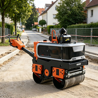 Compacteur routier à pneus en caoutchouc de 2 à 5 tonnes, à moteur diesel ou essence, pour la construction de surfaces en asphalte