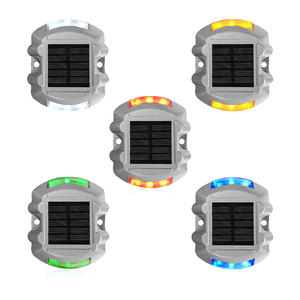 Không thấm nước <span class=keywords><strong>LED</strong></span> Overlay Đèn năng lượng mặt trời Marine Road Markers 6 <span class=keywords><strong>led</strong></span> năng lượng mặt trời mèo ánh sáng mắt Flash Road Stud Sola ánh sáng nhôm 11x13 - Product Image 4