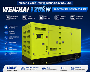 Groupe électrogène diesel haute puissance 120 kW 150 kVA, type ouvert silencieux, marque <span class=keywords><strong>Voda</strong></span> avec ATS - Product Image 1