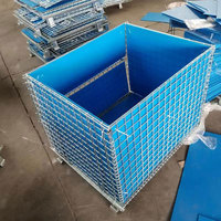 Conteneur de stockage galvanisé Entrepôt Cage de stockage pliable industrielle en acier
