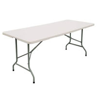 Muebles de Exterior Mesa Plegable de Picnic Rectangular Mesas de Plástico Portátiles Plegables