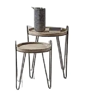 Neuankömmling Beistell tisch zum Aufstellen eines Blumentopf-Tisch tischs aus Aluminium-Messing-Eisen hocker für Home-Office-Hotels in einzigartigem Design