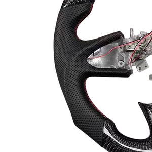 <span class=keywords><strong>พวงมาลัย</strong></span>หนังคาร์บอนไฟเบอร์แบบมีรูพรุน พร้อมหน้าจอ LED สำหรับอินฟินิตี้ Q50 ปี 2014-2017 อุปกรณ์ตกแต่งภายในรถยนต์ - Product Image 6