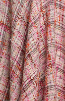 Tissu en laine tissé rose à carreaux simple face en tweed, veste de costume pour femmes et jeunes filles, collection automne-hiver, best-seller