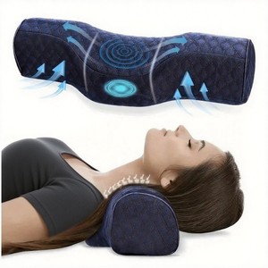 Oreiller cervical en mousse à mémoire de forme type bonbon pour soulager les douleurs cervicales, soutien de la tête, utilisation à domicile, soutient la courbure de la colonne vertébrale, résiste à la compression - Product Image 1