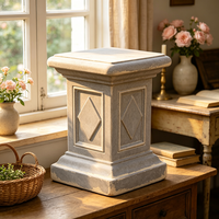 Support de Présentation Colonne Décorative Rétro en Résine Irrégulière Style Jardin, Peint à la Main, Fait Main, Décoration d'Intérieur Architecturale