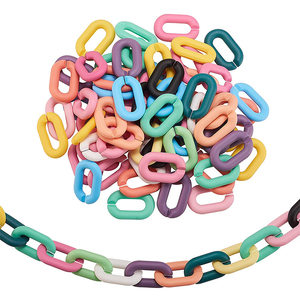 Latest Design Matte Acrylic Chain Necklace Bracelet Colorful Gold Silver Jewelry Accessories