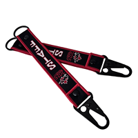 Accessoires de voiture de luxe personnalisés porte-clés dragonne porte-clés de moto porte-clés personnalisé mousqueton en tissu tissé