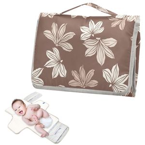 Nova Chegada Personalizado Havaiano Marrom Flor Impermeável Fralda Mudando Mat Bebê Portátil Dobrável Mudando Pad <span class=keywords><strong>Bag</strong></span> Para Viagem - Product Image 2