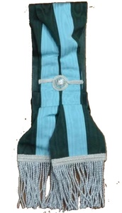 Tablier disney brodé à la main, accessoire de haute qualité en peau d'agneau, bleu, idéal pour maître maçons - Product Image 4