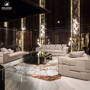 Cao cấp Hoàng Gia sofa sang trọng cắt SOFA PHÒNG KHÁCH nội thất biệt thự thiết kế hiện đại chính hãng Da sofa khách sạn tùy biến - Product Image 3
