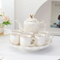 Service à thé portable en céramique, style Instagram, minimaliste, haut de gamme, pour le thé de l'après-midi, coffret cadeau, Chine