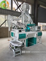 Moulin à riz combiné 25TPD pour décorticage, décortiqueuse, nettoyage, élimination des pierres et séparation