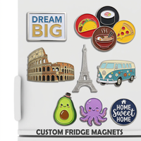 Aimant de réfrigérateur en métal personnalisé, forme 3D, carré ou rond, avec logo sur mesure, souvenir de ville, vente en gros directe usine