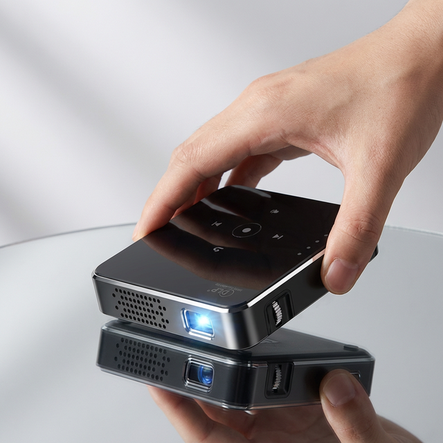 OEM Customized P30 LED Mini DLP Micro Projector 1080p 100 Inch Pocketable Built-in Battery 80 Lumens 2-3 Hours Playtime Portable