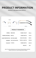 Gafas de Diseñador de Marca, Modernas y de Lujo para Hombre, Montura Metálica sin Aro, Lentes Ópticas, Logotipo Personalizado para Empresas