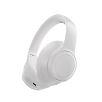Casque sans fil OEM VJ379 de haute qualité pour téléphone portable, 50 heures d'autonomie, ANC, cuir, métal, circum-auriculaire, étanche IPX4, basses améliorées