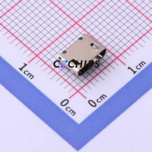 USB-111HB1-B-CU USB Connector SMD Connector ( Connector Type: Micro-B )( Gender: Female )( Mounting Type: Horizontal Mount ) - Product Image 1