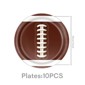 Platos de Papel Desechables Personalizados con Temática de Fútbol para Fiestas Deportivas, Reuniones, Fiestas de Cumpleaños - Product Image 2