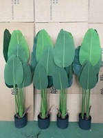 Décoration Végétale Artificielle en Soie : Arbre Tropical Bananier, Feuilles de Bananier, Bonsaï Écologique pour la Maison, Thanksgiving, Noël