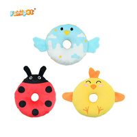 Famipet Fabricant Grossiste Nouveau Thème Printanier Donut Animal Design Jouet Sonore en Peluche Douce et Froissée pour Animaux de Compagnie Jouets Sonores pour Chiens