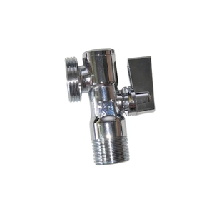 Robinet d'angle en laiton avec filtre, filetage externe, forgé, chromé, pour eau, taille de port 1/2 po, joint PTFE, manuel, direct usine - Product Image 5