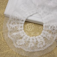 Bordure en dentelle à volants en polyester de 5 cm (2 pouces), pour la couture de robes DIY, la confection de textiles de maison et les travaux manuels