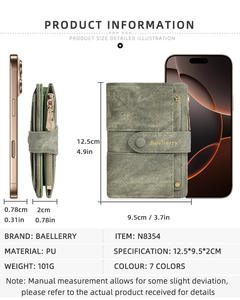 Cartera Pequeña de Lona Personalizada para Mujer, Billetera para <span class=keywords><strong>Dama</strong></span>, Porte Monnaie, Carteras Delgadas Bifold para Mujer, a la Moda - Product Image 3