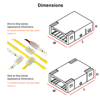 Connecteurs d'éclairage de bande de LED sans soudure à spectre complet léger à connexion rapide 12mm 6 broches RGBW COB