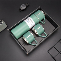 Coffret Cadeau Thermos de Luxe en Acier Inoxydable 3 Couvercles, Bouteilles d'Eau, Tasses à Café, Gobelets et Tasses à Thé