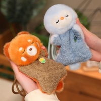 Jouets en peluche mini animaux mignons (chat, capybara, chien, raton d'Amérique, koala), porte-clés en peluche personnalisés, fabricant de sacs en peluche moelleux