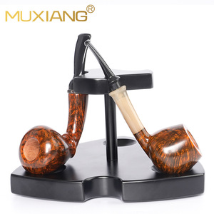 Muxiang Wooden Tobacco Pipe Stand 3 Position Solid Wood Display Rack For Smoking Pipes - Product Image 2