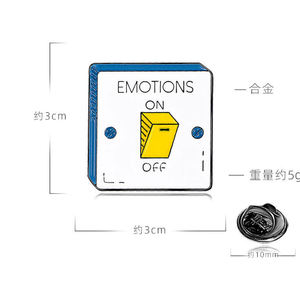 Smering Pinnen Emoties Op Uit Email Pin Switch Controller Badge Cartoon Tool Legering Broche Custom Groothandel - Product Image 6
