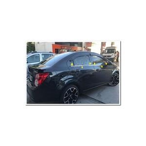 Chevrolet Aveo berlina cromata rivestimento del finestrino dopo 2012 4 pezzi in acciaio inox