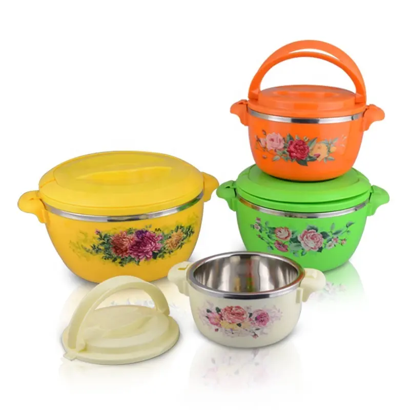 4 PCS fresh pot insulated lunch box keep warm hot pot food storage container set with handle