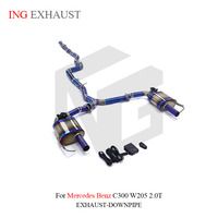 Échappement en titane ING W205 C300 pour Mercedes Benz C300 W205 2.0T, silencieux à soupapes de haute qualité, échappement Catback Valvetronic