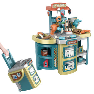 TOYS <b>Kids</b> Unisex Outdoor Pretend Play <b>Garden</b> <b>Tools</b> Toy Workshop Role Play Set Plastic ABS Multifunctional <b>Tool</b> Storage Table - Product Image 1
