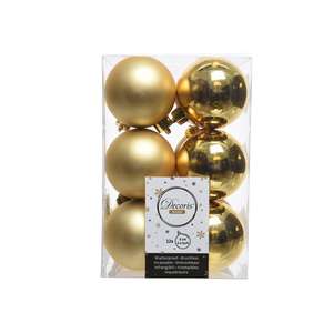 Ensemble de 12 boules décoratives dorées pour arbre de Noël de 6 cm, idéales pour décorer et donner un toucher festif à votre maison. - Product Image 1