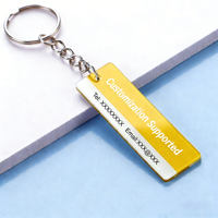 Porte-clés personnalisé en acrylique avec texte publicitaire mignon, couple créatif, petit, étanche, informations de contact, code QR