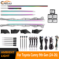 Éclairage d'ambiance Cardoo pour Toyota Camry 2024-2026 – Bande lumineuse dynamique et colorée pour l'intérieur – Accessoires de mise à niveau pour l'ambiance