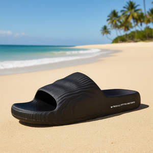 อาดิดาส อาดิเลตต์ 22 รองเท้าแตะแบบสวมสำหรับผู้ชายคริสตัลไวท์คอร์แบล็คพื้นรองเท้า EVA รองเท้าลำลองสำหรับฤดูร้อน - Product Image 2