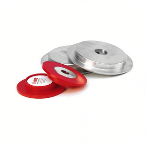 Par de Bridas Fervi de Metal y Plástico Rojo con Orificio Central para Ensamblaje Mecánico - Product Image 2