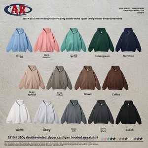 ARTIE Vêtements pour Hommes |   Nouveau Hoodie Streetwear Ample à Capuche Doublé Polaire 350G avec Double Fermeture Éclair – Collection Automne/Hiver 2025 - Product Image 2