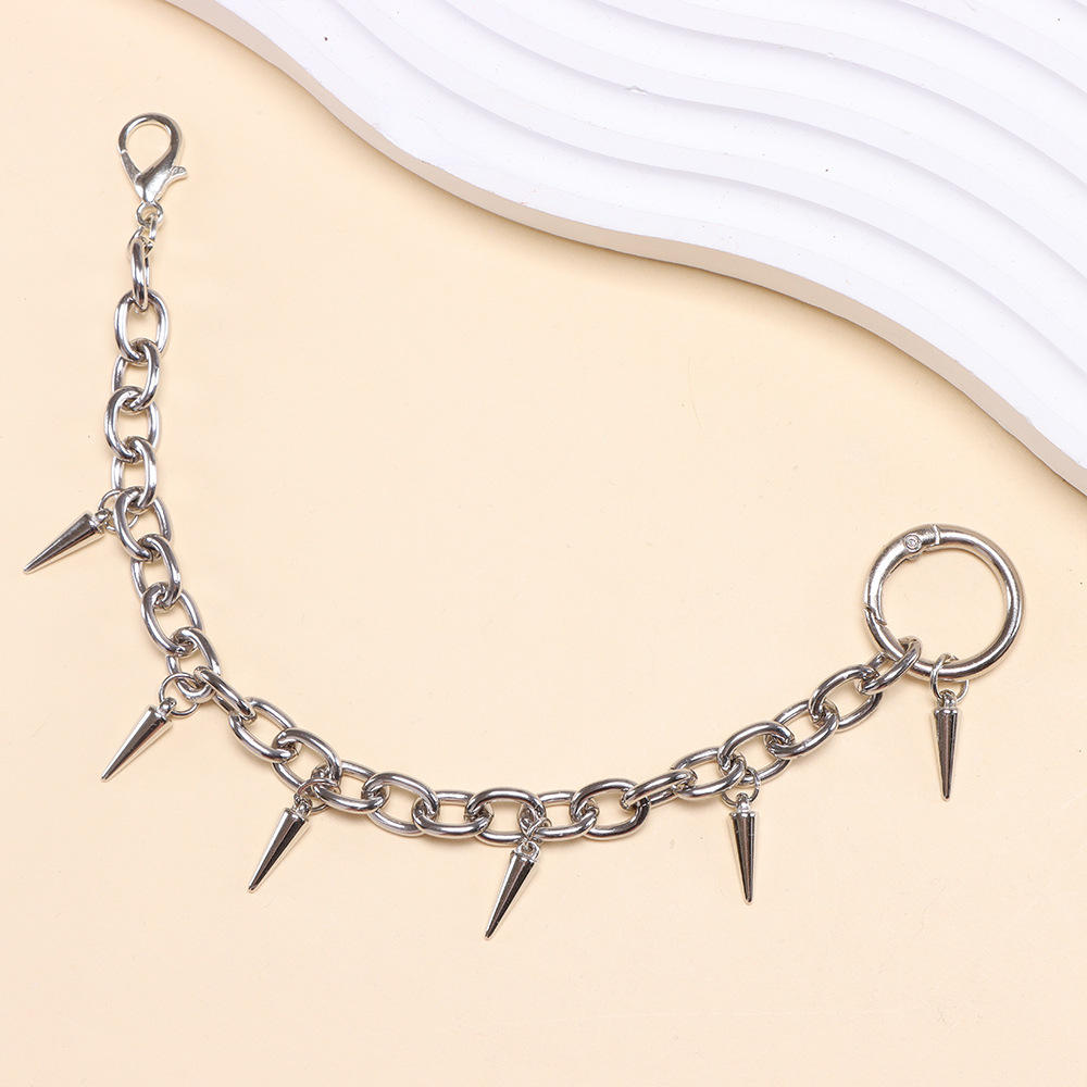 Chunky chain studded shoe chain