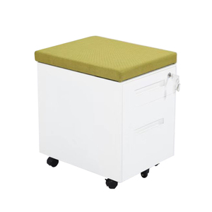 High Quality 2 Drawer Steel Office White Metal File Storage Mobile Pedestal Filing <b>Cabinet</b> with Cushion - Product Image 2