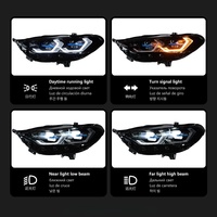 Phares avant à LED Veidt pour Ford Mondeo 2017-2020, style M4M3 modifié, bicolores avec yeux dorés